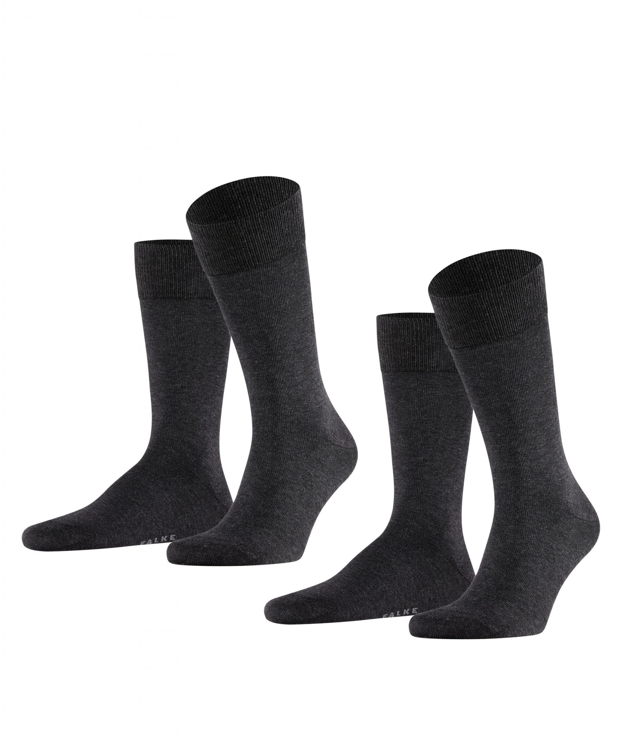 FALKE Herensokken Happy 2-Pack Antraciet