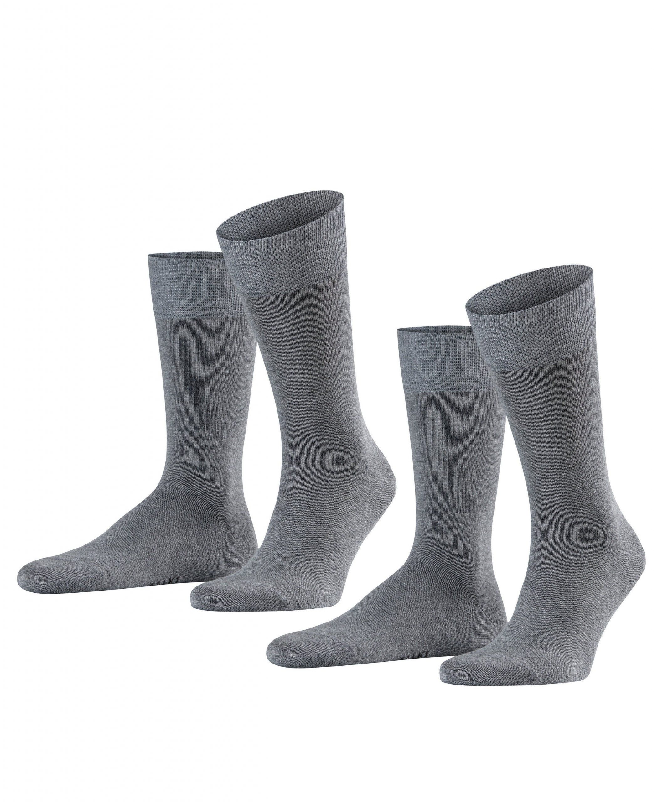 FALKE Herensokken Happy 2-Pack Licht Grijs