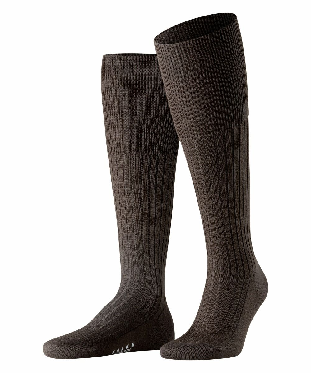 FALKE Heren Kniekous Bristol Pure Bruin