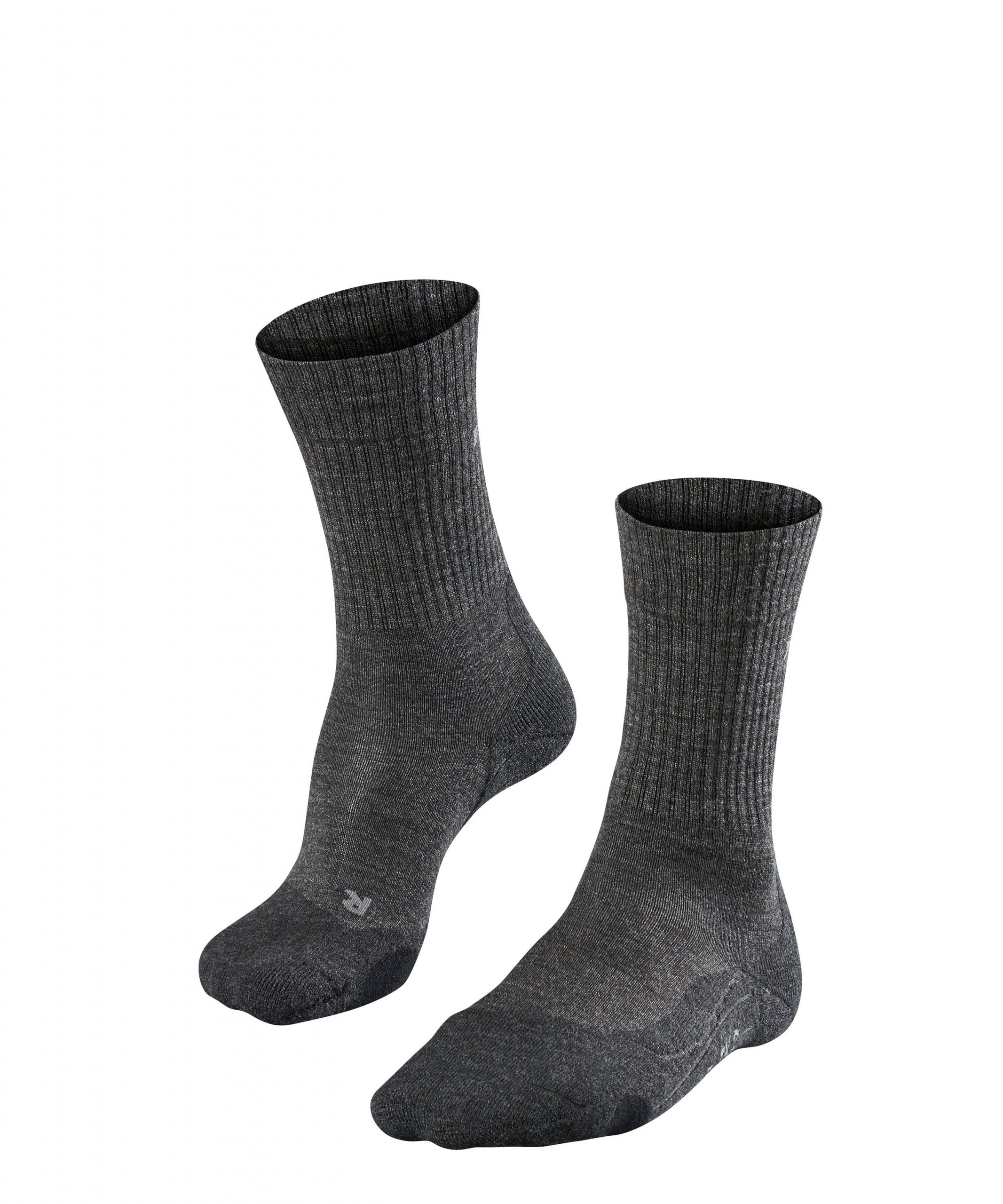 FALKE Heren Wandelsokken TK2 Wool Asphalt Melange
