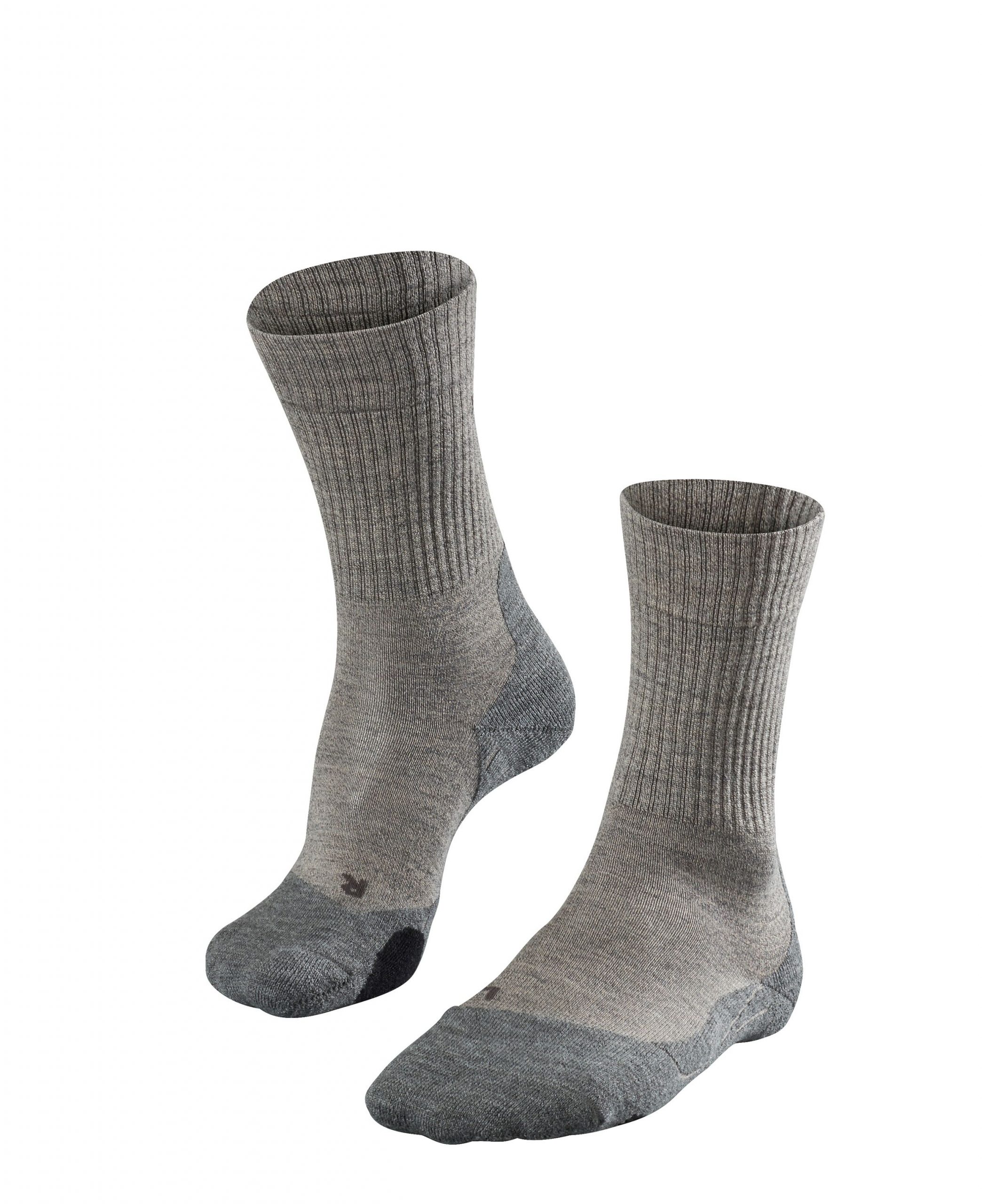 FALKE Heren Wandelsokken TK2 Wool Lichtgrijs