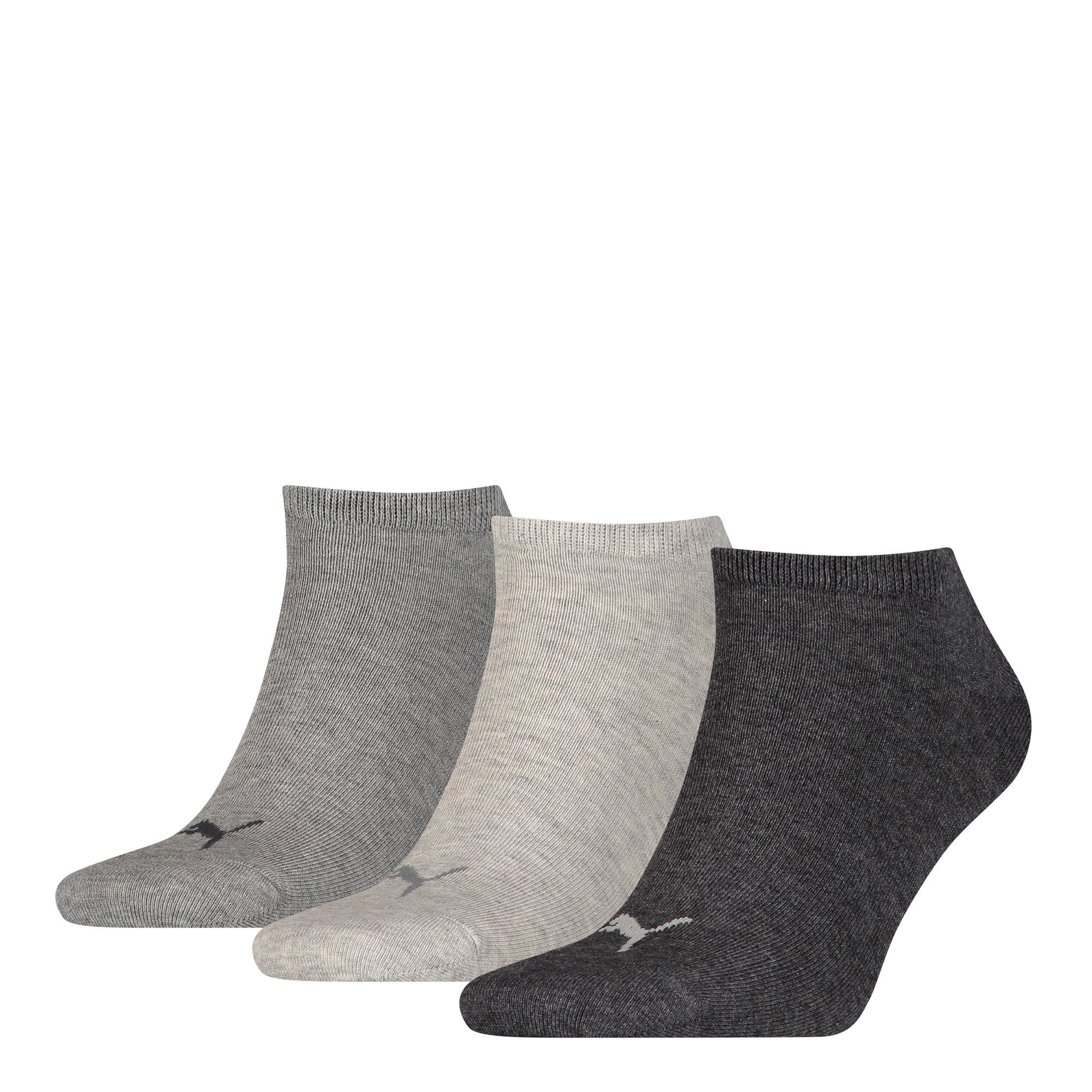 PUMA Sneakersokken Unisex 3-Pack Antraciet