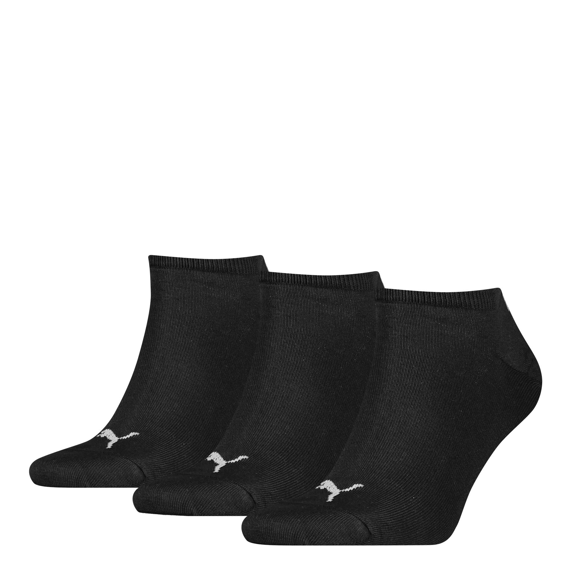 PUMA Sneakersokken Unisex 3-Pack Zwart