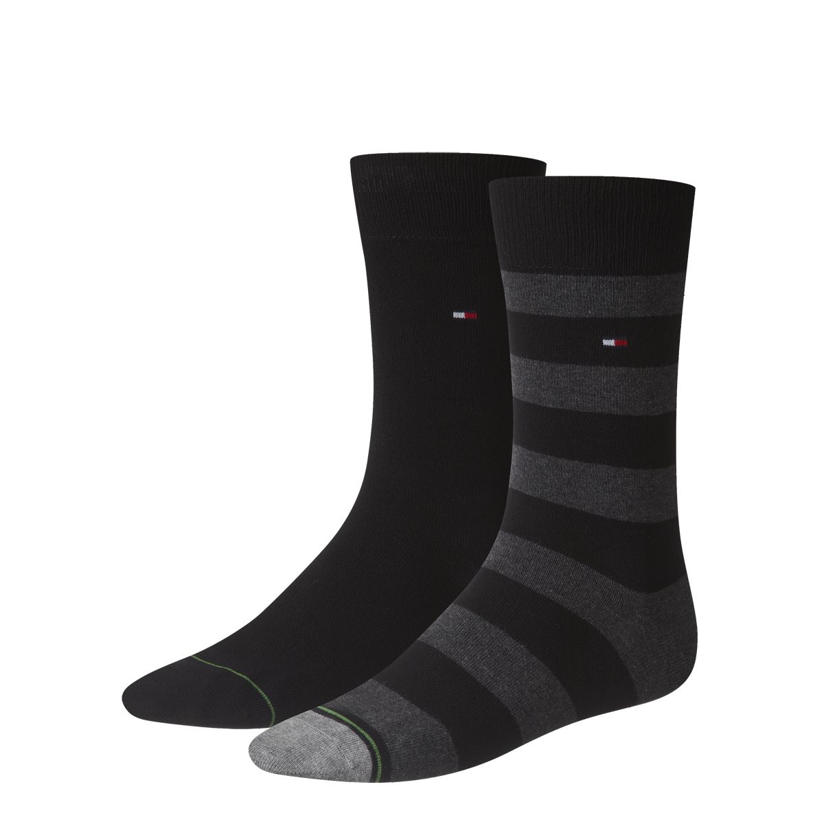Tommy Hilfiger Herensokken Rugby 2-Pack Zwart