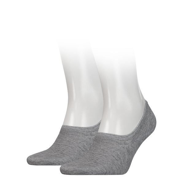 Tommy Hilfiger Heren Footies High Cut 2-Pack Middle Grey Melange