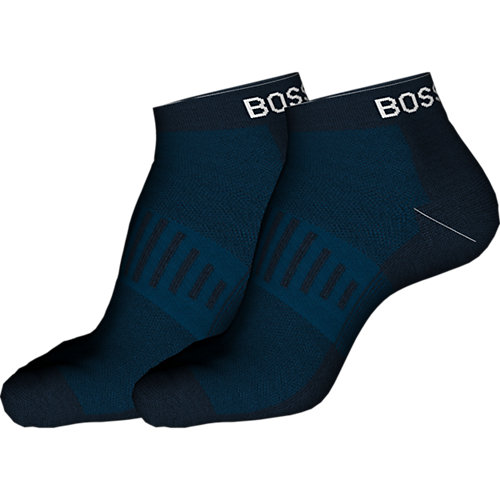Hugo Boss Heren Sneakersokken 2-Pack Dark Navy