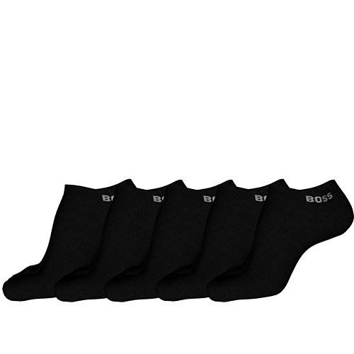 Hugo Boss Heren Sneakersokken 5-Pack Zwart