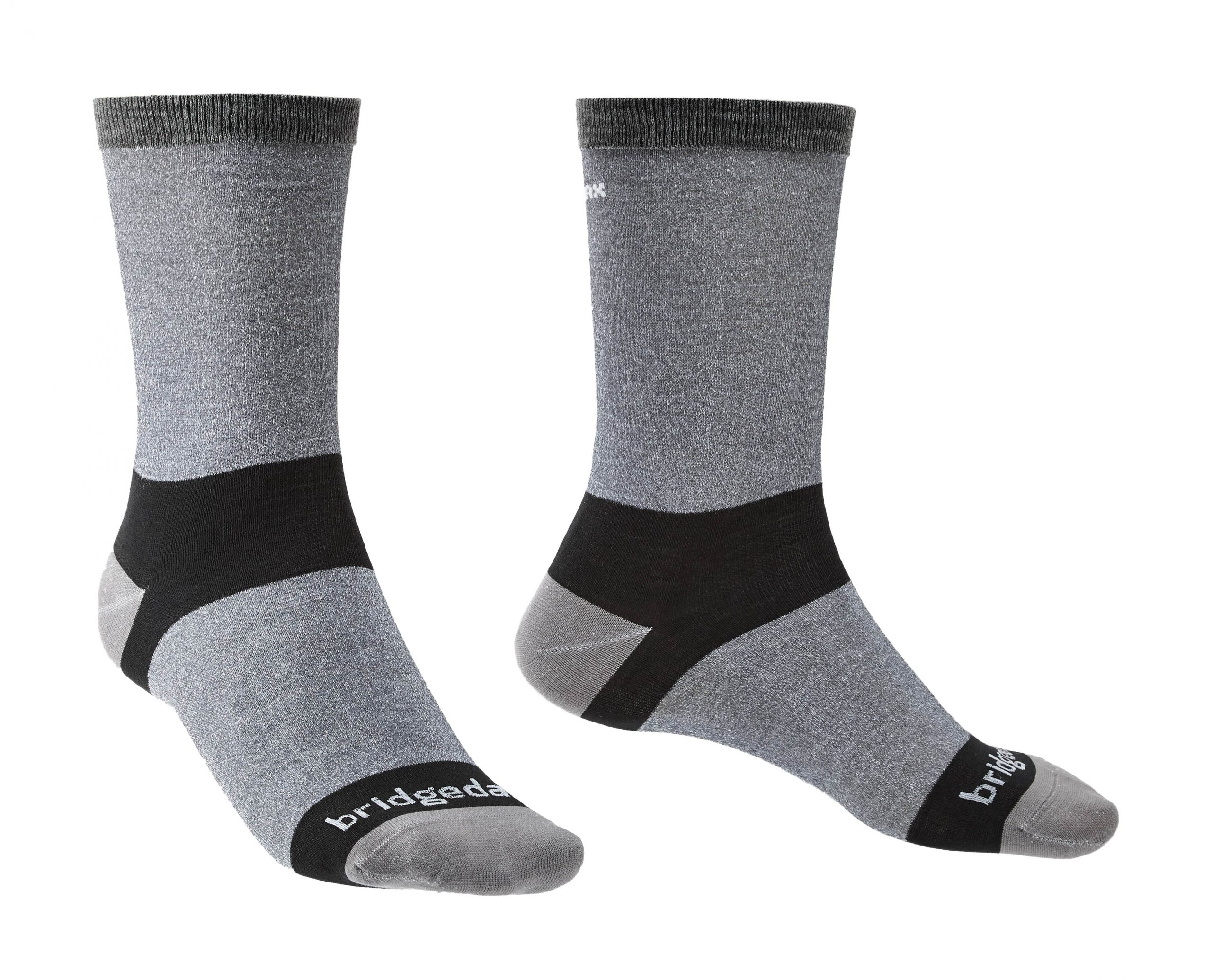 Bridgedale Heren Wandelsokken Liner Coolmax 2-pack Grijs