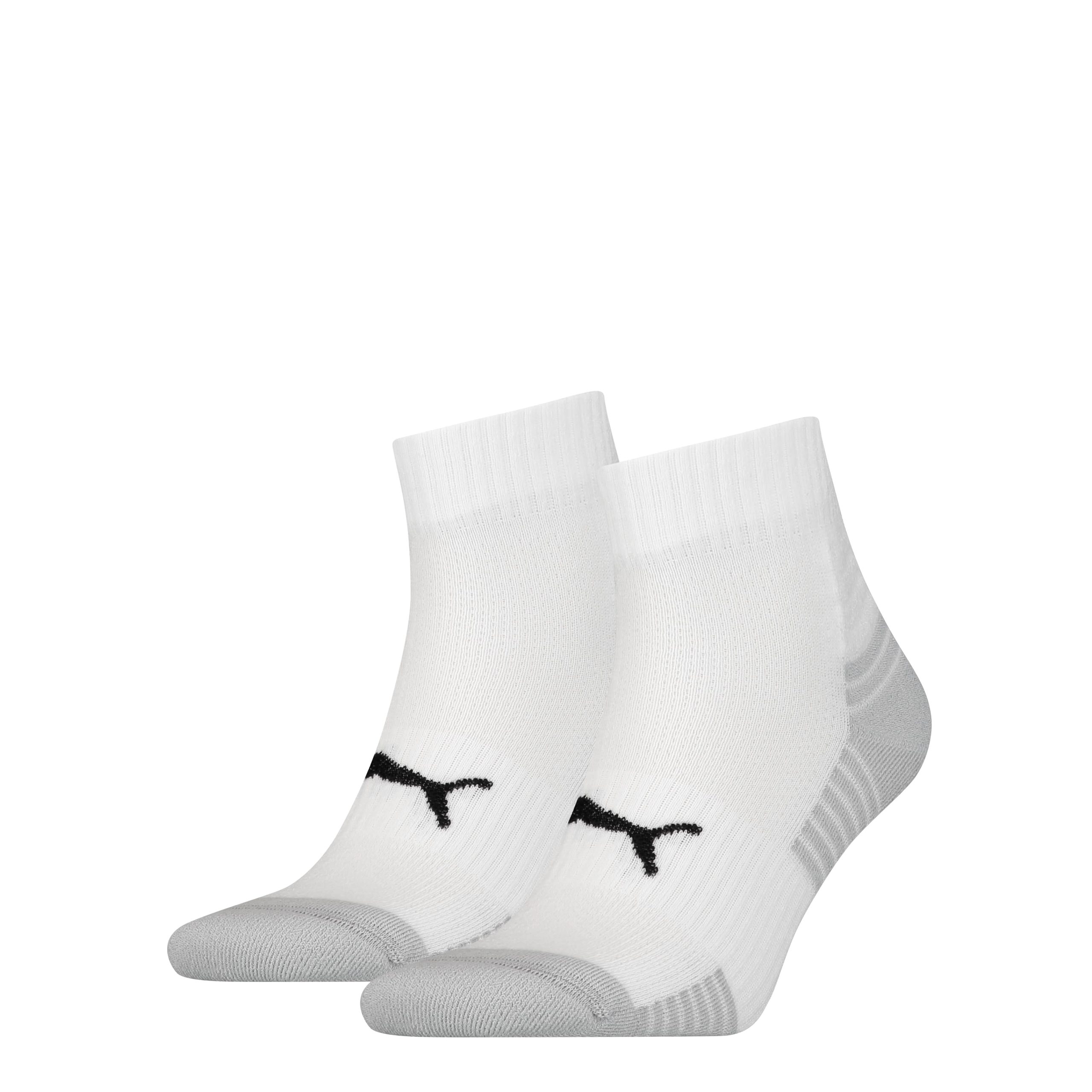 PUMA Sport Cushioned Quartersokken Unisex 2-Pack Wit