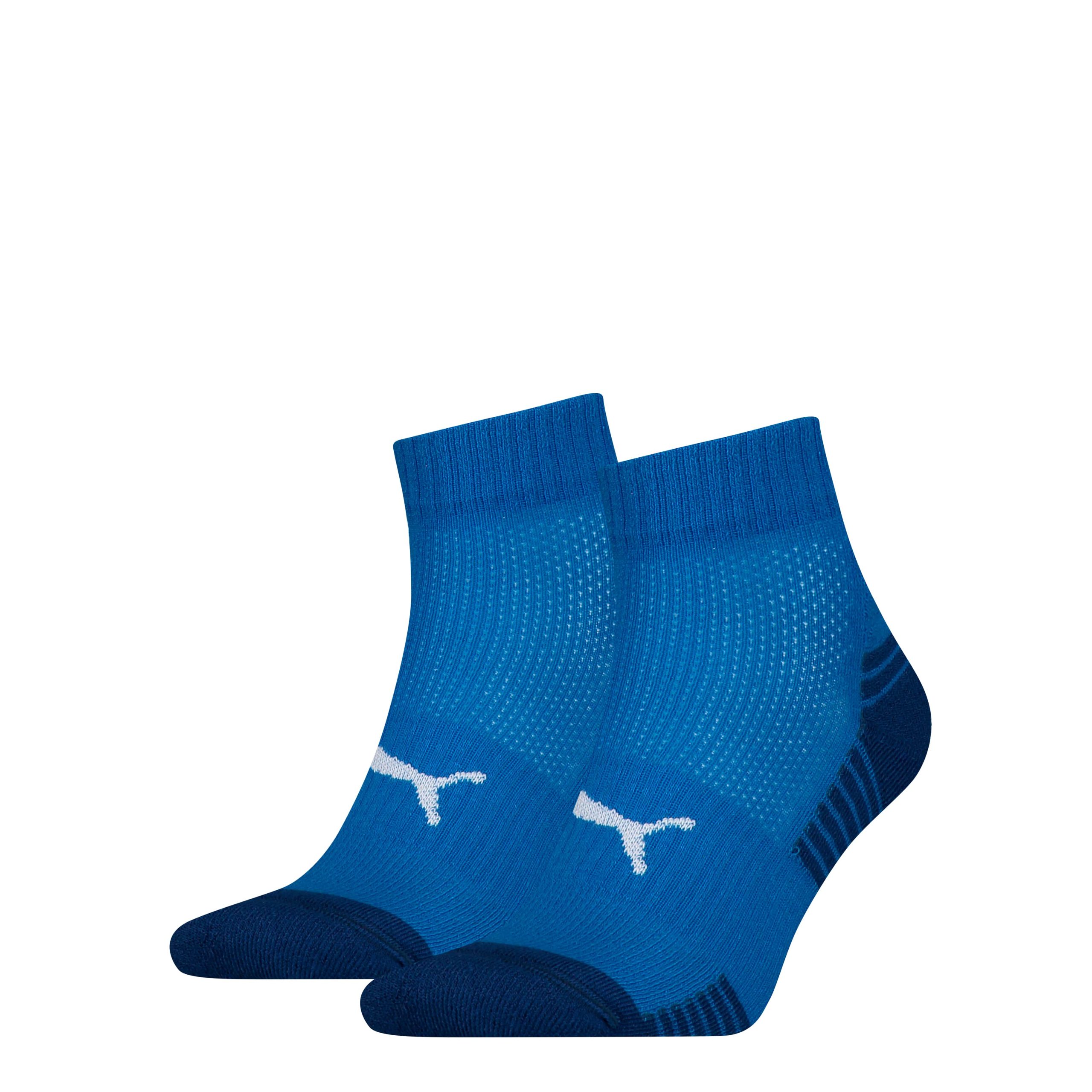PUMA Sport Cushioned Quartersokken Unisex 2-Pack Blauw