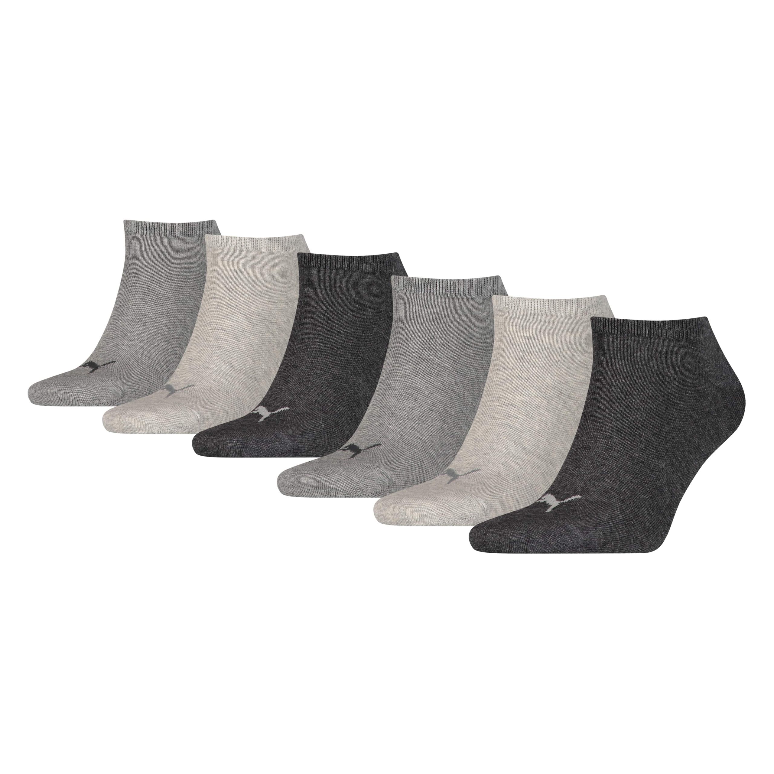 PUMA Sneakersokken Unisex 6-Pack Grey Combo