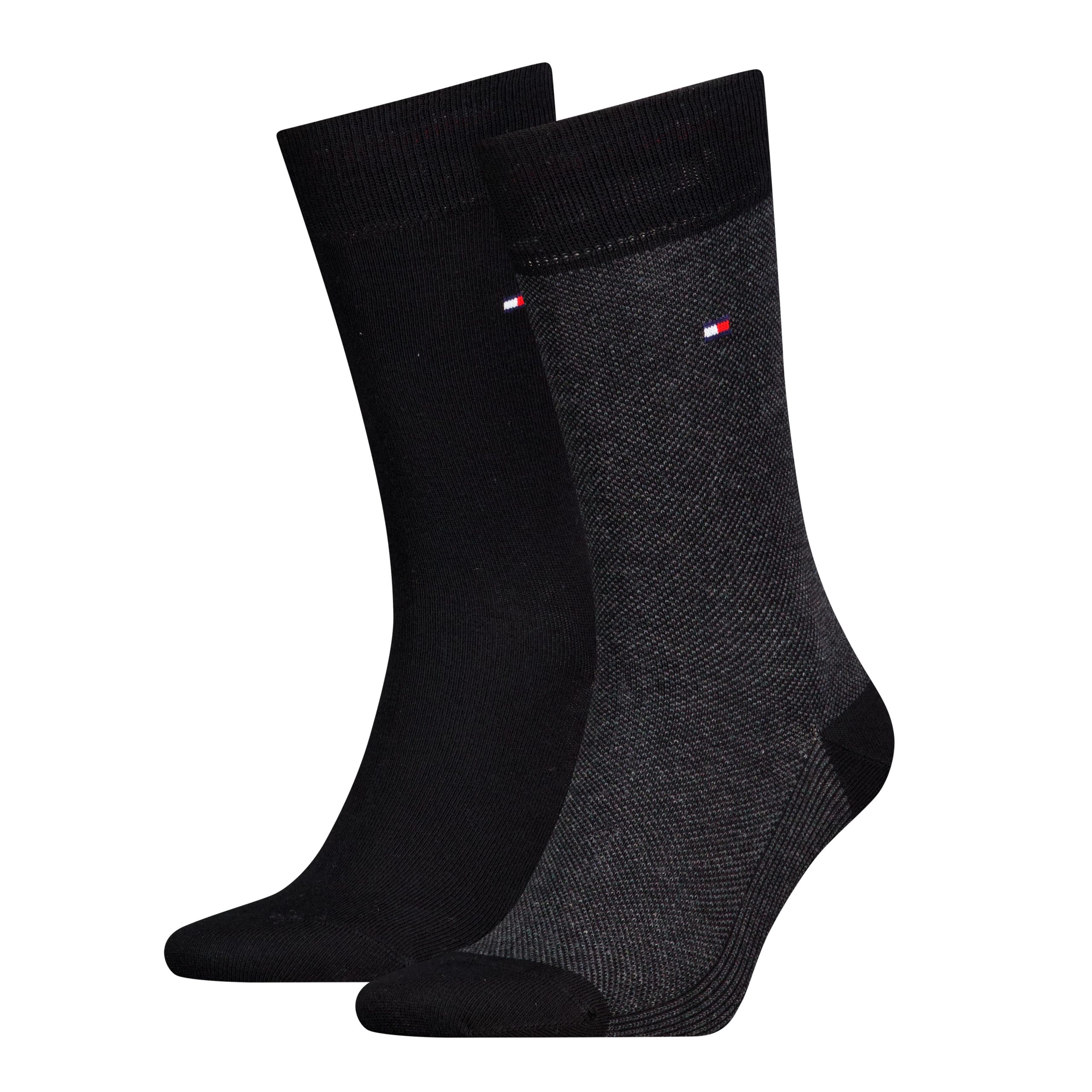 Tommy Hilfiger Herensokken Birdeye 2-Pack Zwart
