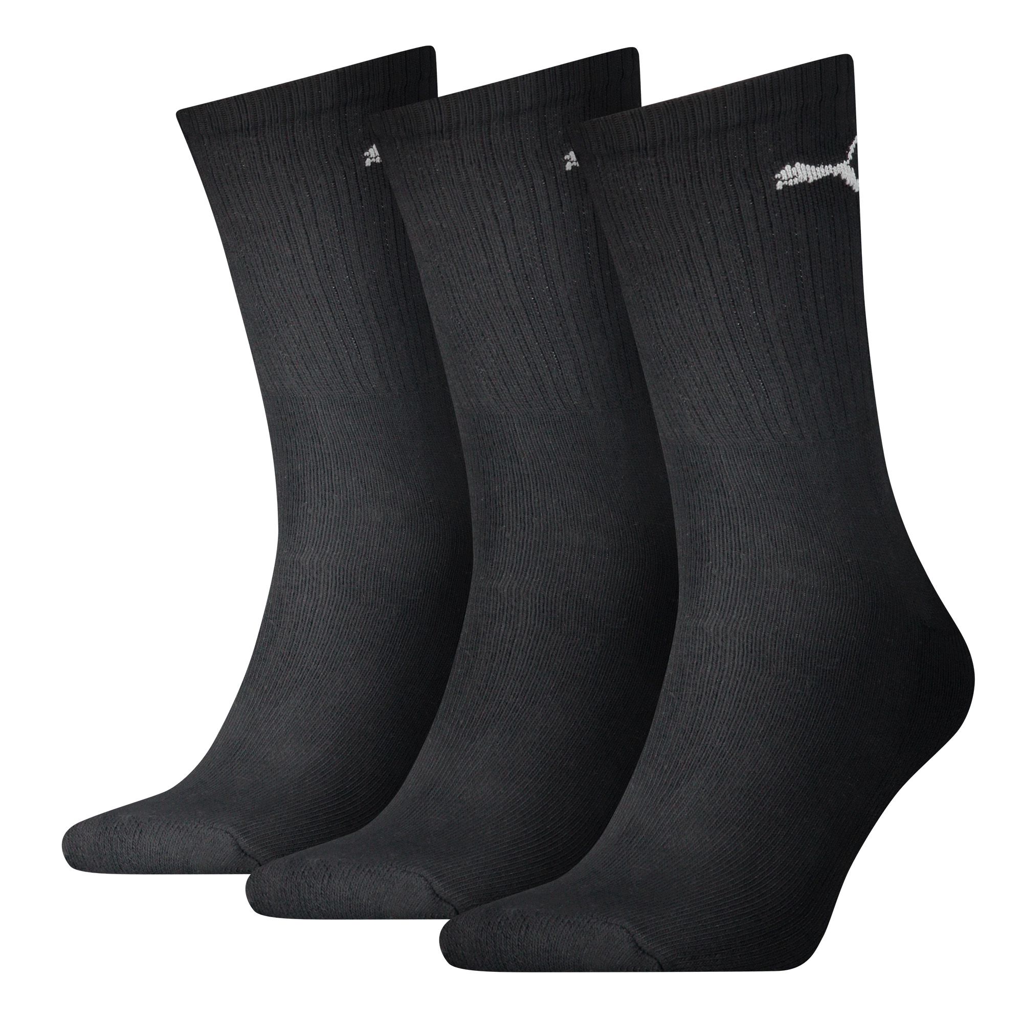PUMA Unisex Sportsokken 3-Pack Zwart