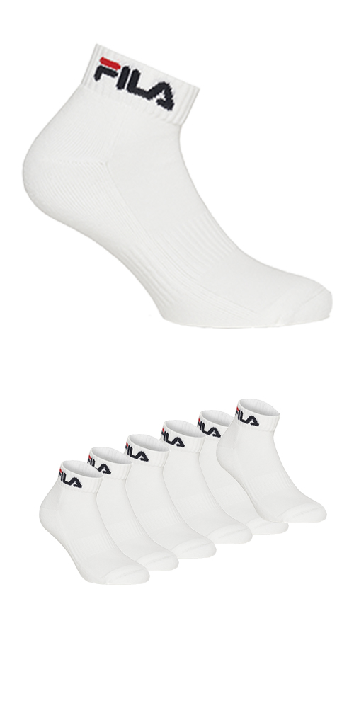 FILA Unisex Premium Sneakersokken 2-Pack Wit