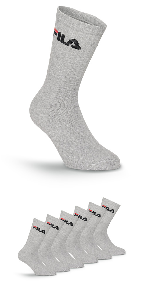 FILA Unisex Sportsokken 3-Pack Grijs