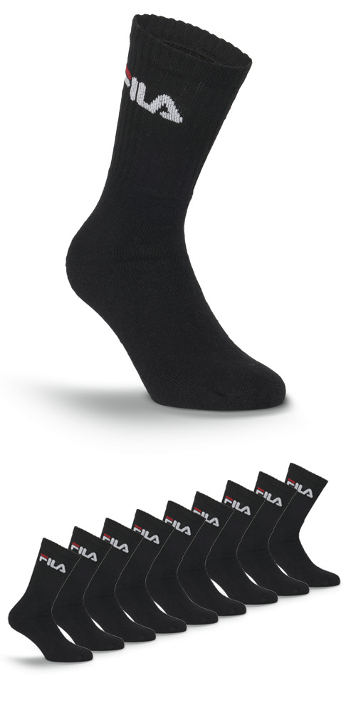 FILA Unisex Sportsokken 3-Pack Zwart