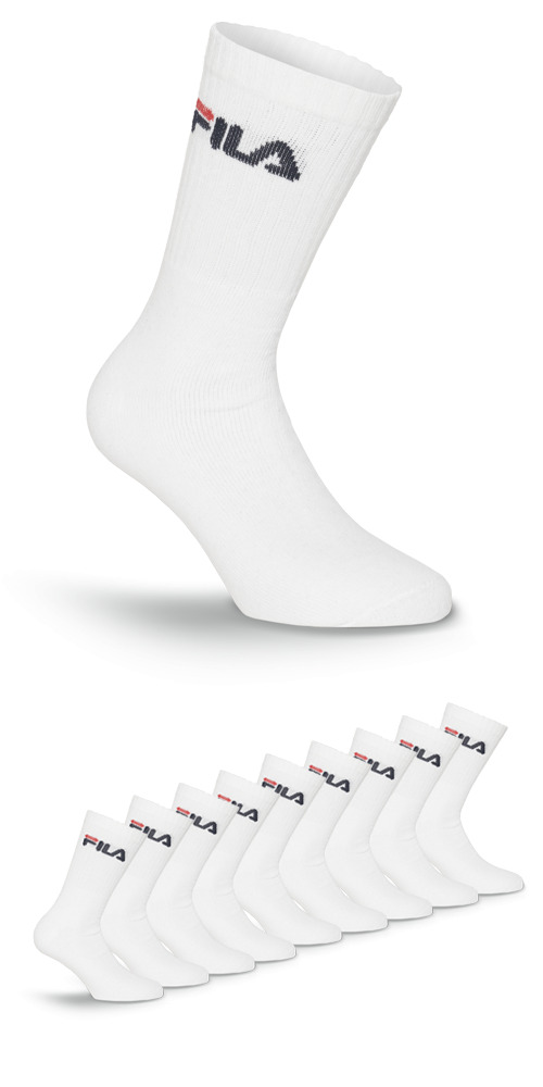 FILA Unisex Sportsokken 3-Pack Wit
