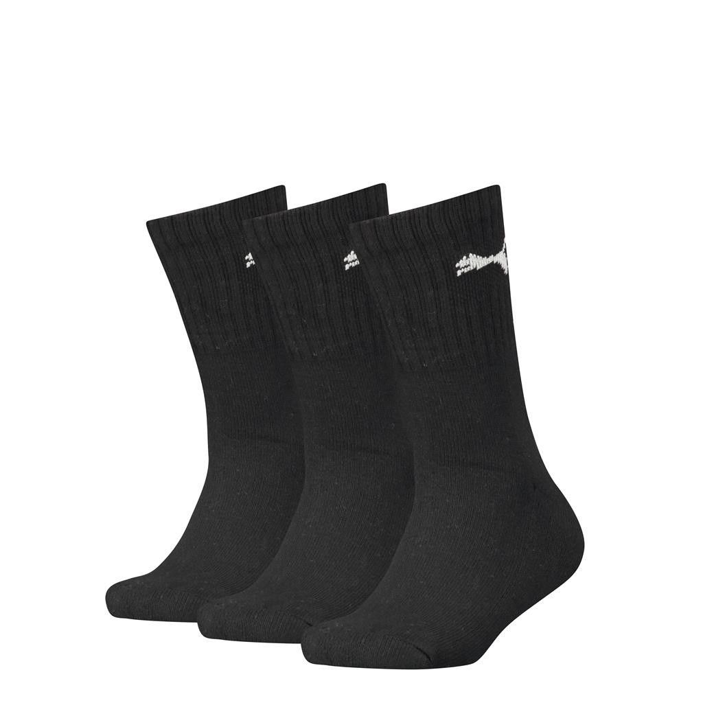 PUMA Kinder Sportsokken 3-Pack Zwart