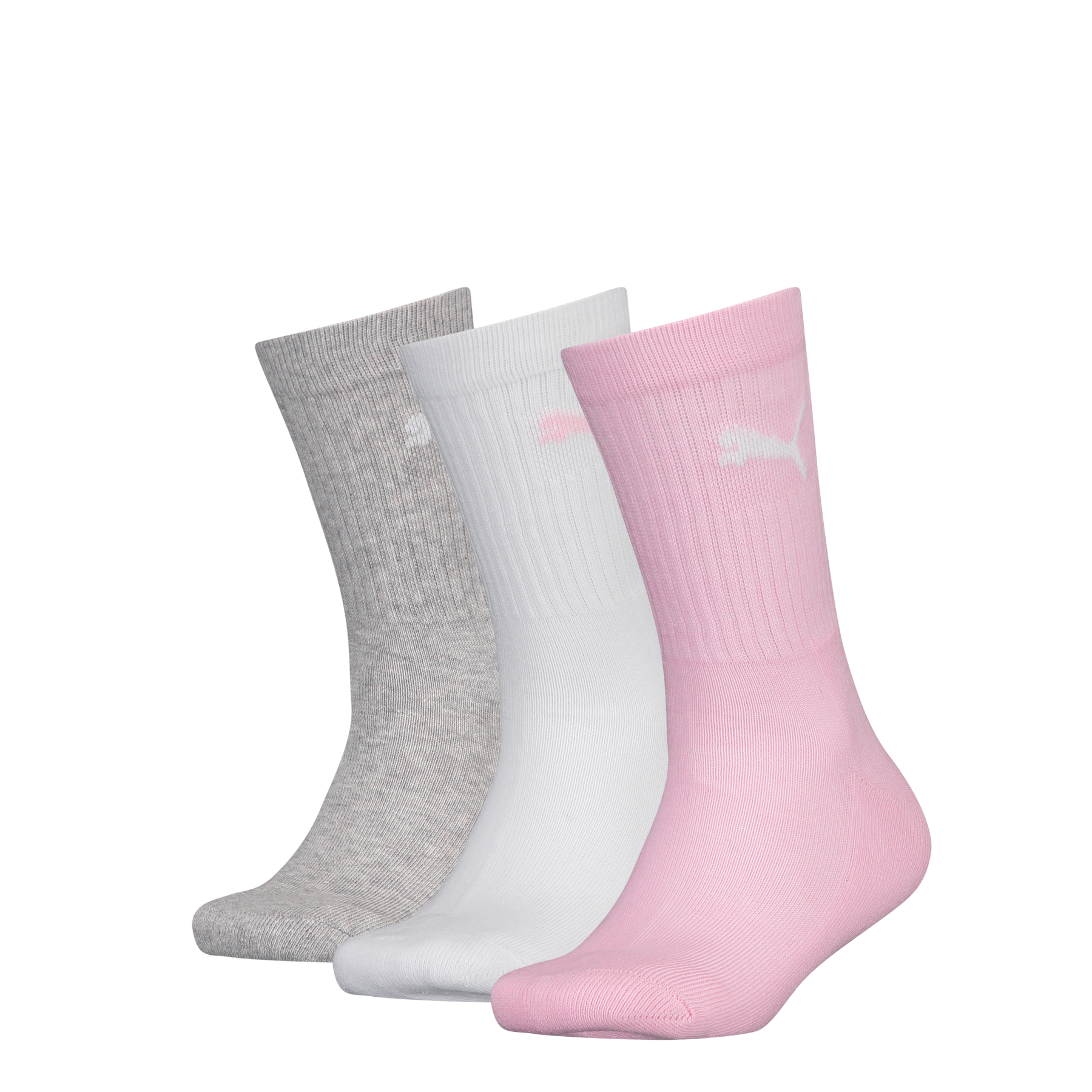 PUMA kinder Sportsokken 3-Pack Rose Melange