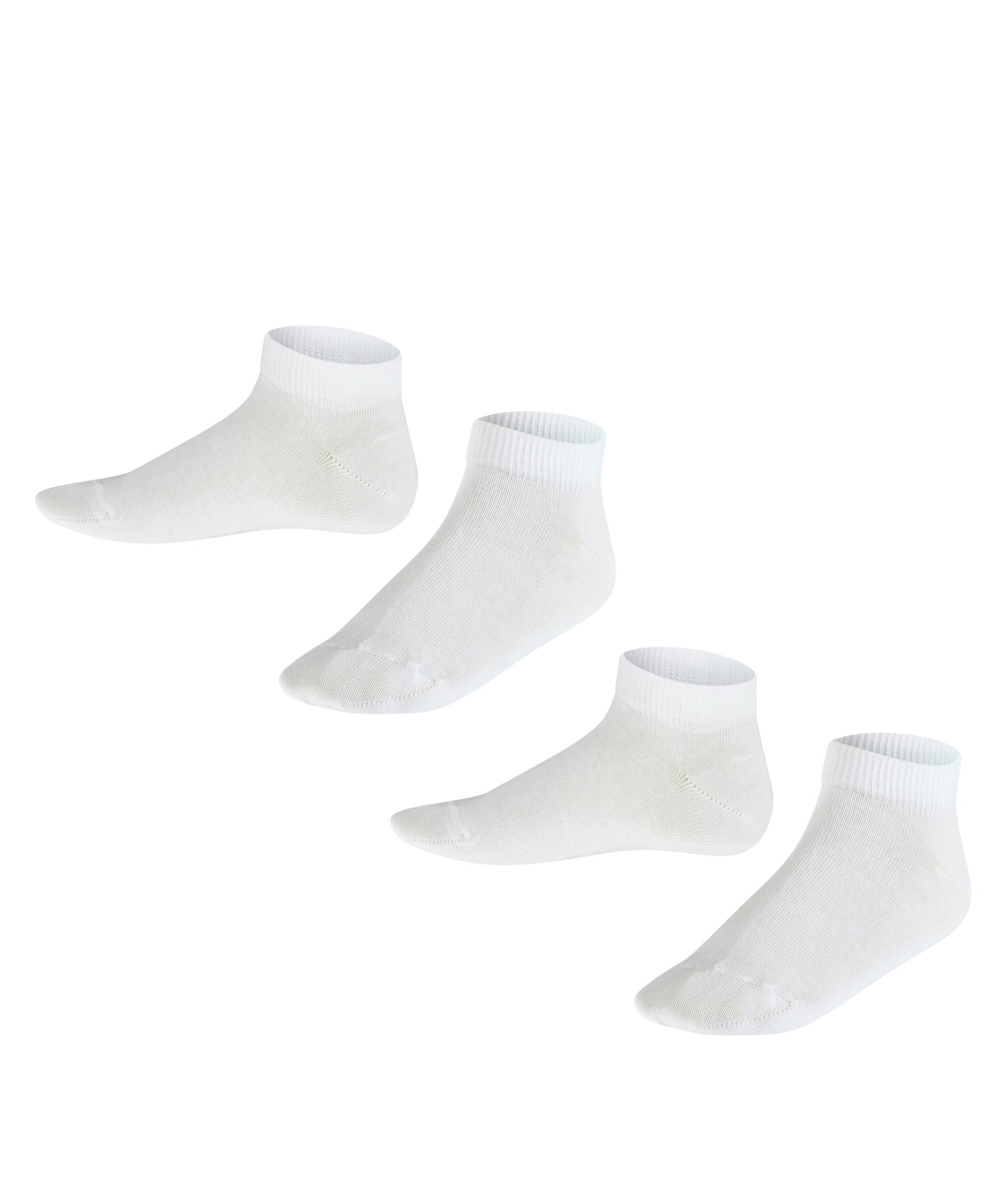 FALKE Kinder Sneakersokken Happy 2-Pack Wit