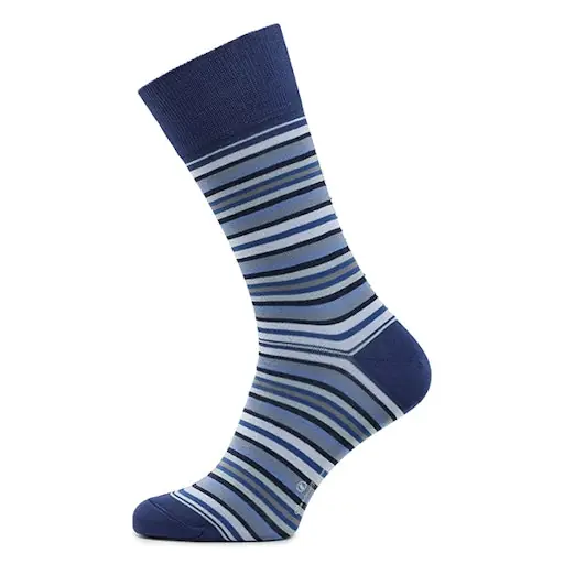 Carlo Lanza Herensokken Katoen Stripe Blauw