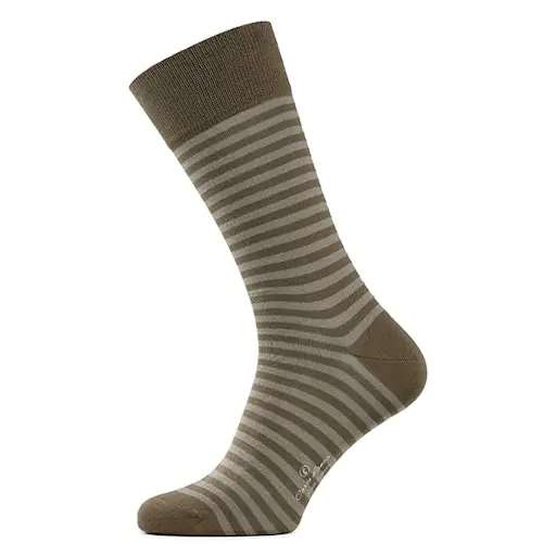 Carlo Lanza Herensokken Katoen Stripe Camel