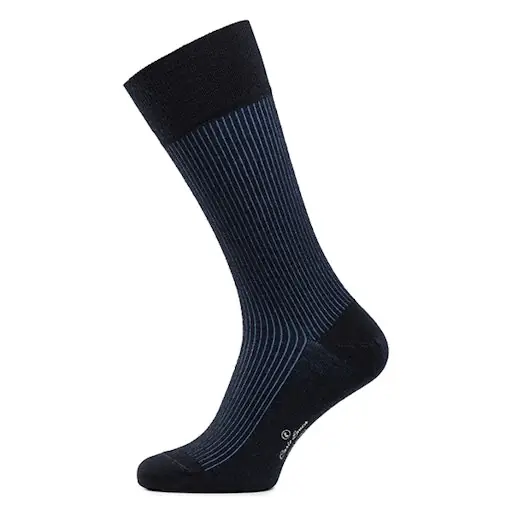 Carlo Lanza Herensokken Wol Shadow Dark Blue