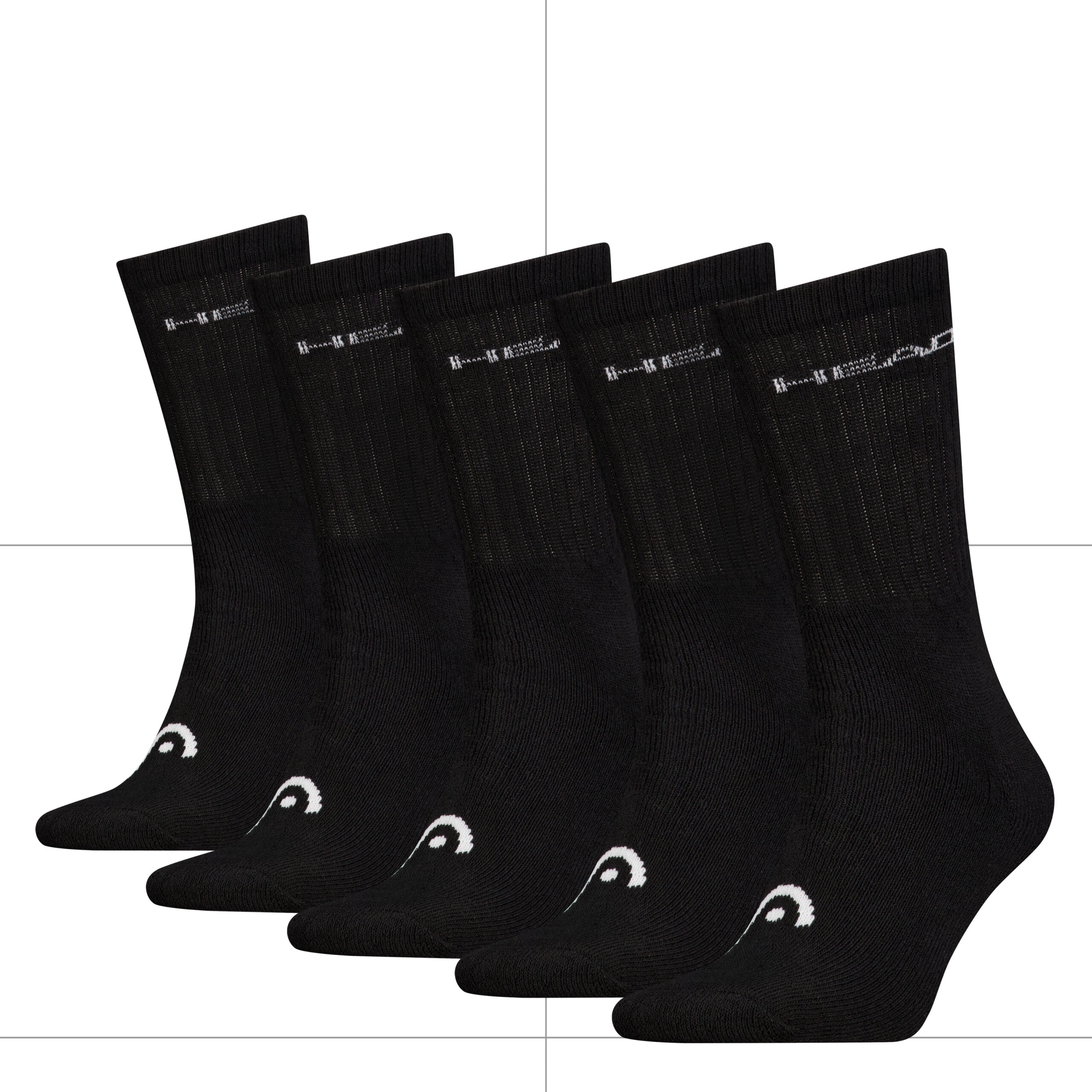 HEAD Unisex Sportsokken 5-Pack Zwart