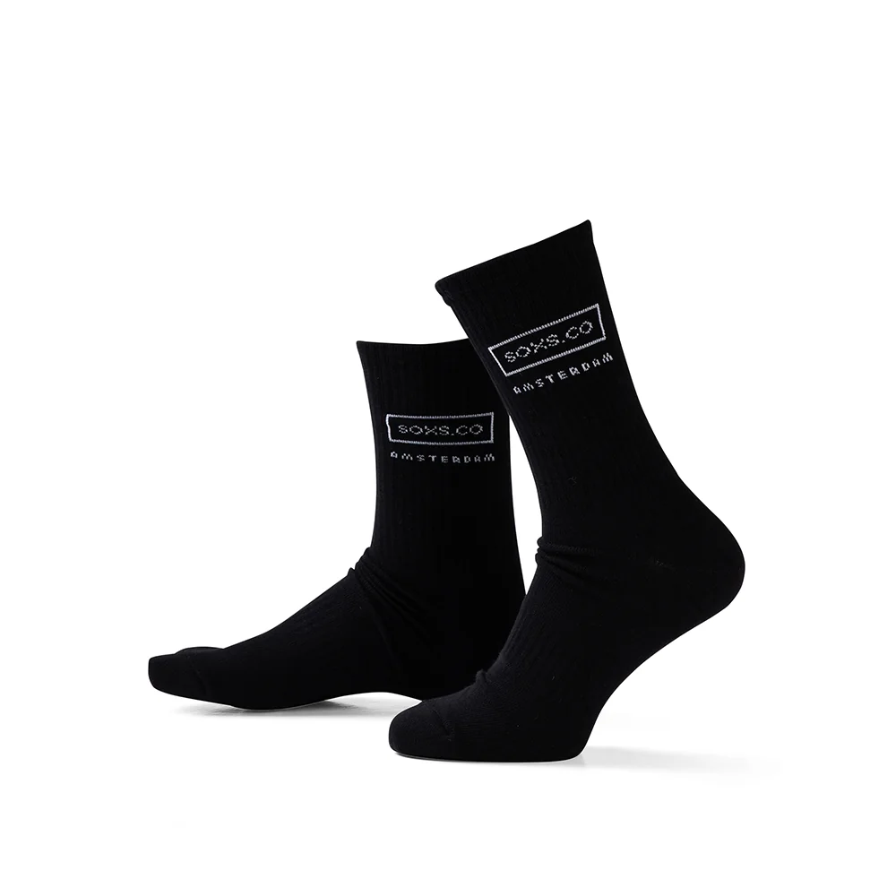 SOXS Unisex Sportsokken Zwart