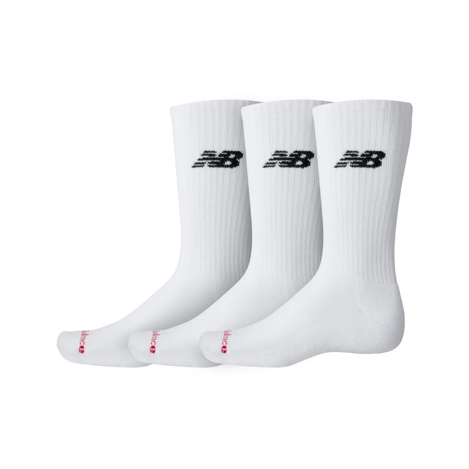 New Balance Unisex Sportsokken 3-Pack Wit