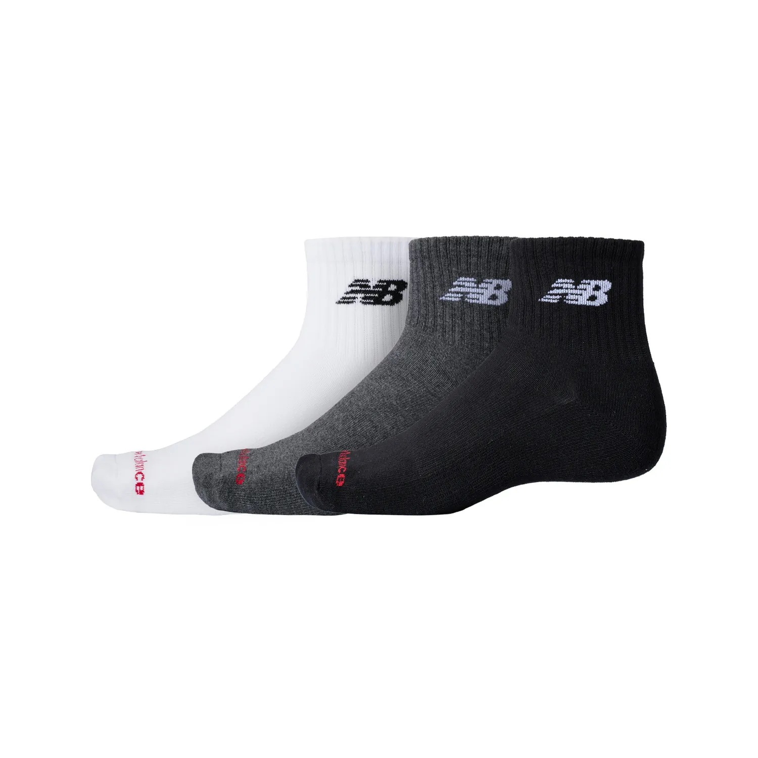 New Balance Unisex Quartersokken 3-Pack Mix