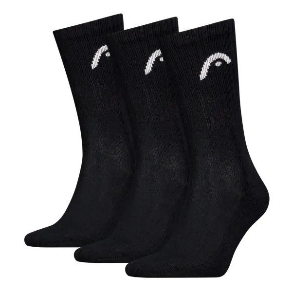 HEAD Unisex Sportsokken 3-Pack Zwart