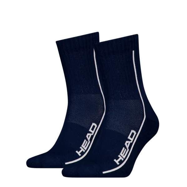 HEAD Unisex Sportsokken Short Performance 2-Pack Donkerblauw