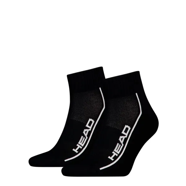 HEAD Unisex Quartersokken Performance 2-Pack Zwart