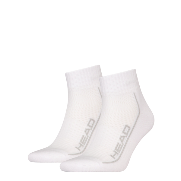 HEAD Unisex Quartersokken Performance 2-Pack Wit