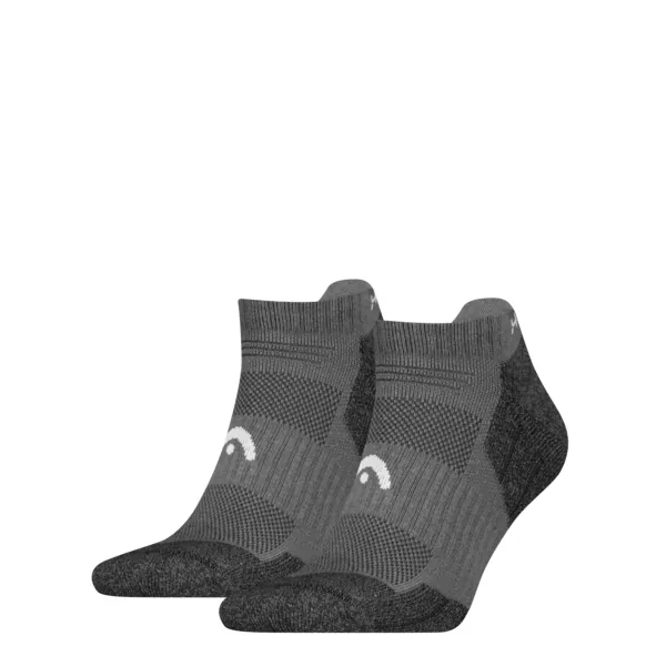 HEAD Unisex Sneaker Wandelsokken 2-Pack Grijs