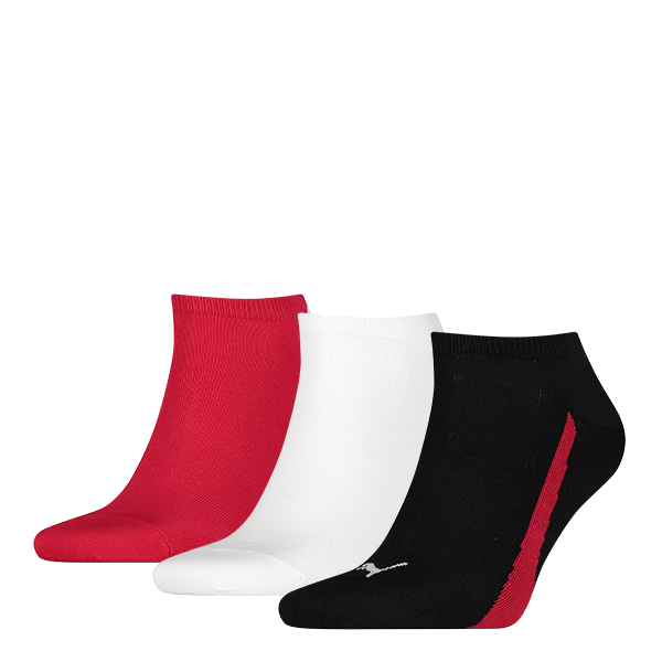 onderwerp lekkage Druppelen Puma Sokken Lifestyle Sneaker 3-pack Black / White / Red sokken